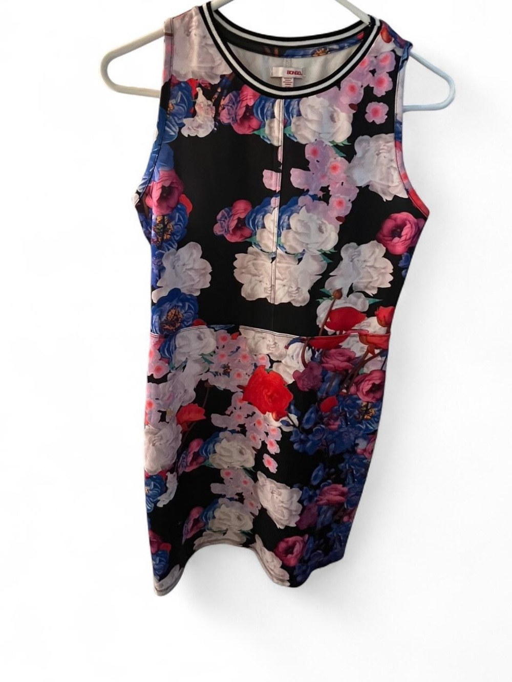 BONGO Black Multi Floral Sleeveless Mini Dress - Picture 2 of 4